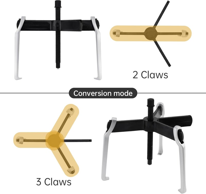 ChgImposs 2 Jaw 3 Jaw Gear Puller, Multifunctional Puller for Auto Car Repair Hand Tools, Forge and Stamp Bearing Puller (12 Inch) - Image 4